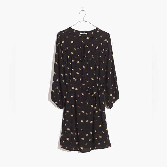 Madewell Tie-Waist Mini Dress in French Daisies - Picture 4 of 14